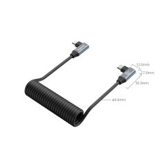 SmallRig 4793 USB-C (Açılı) - USB-C (Açılı) Sarmal Veri Kablosu
