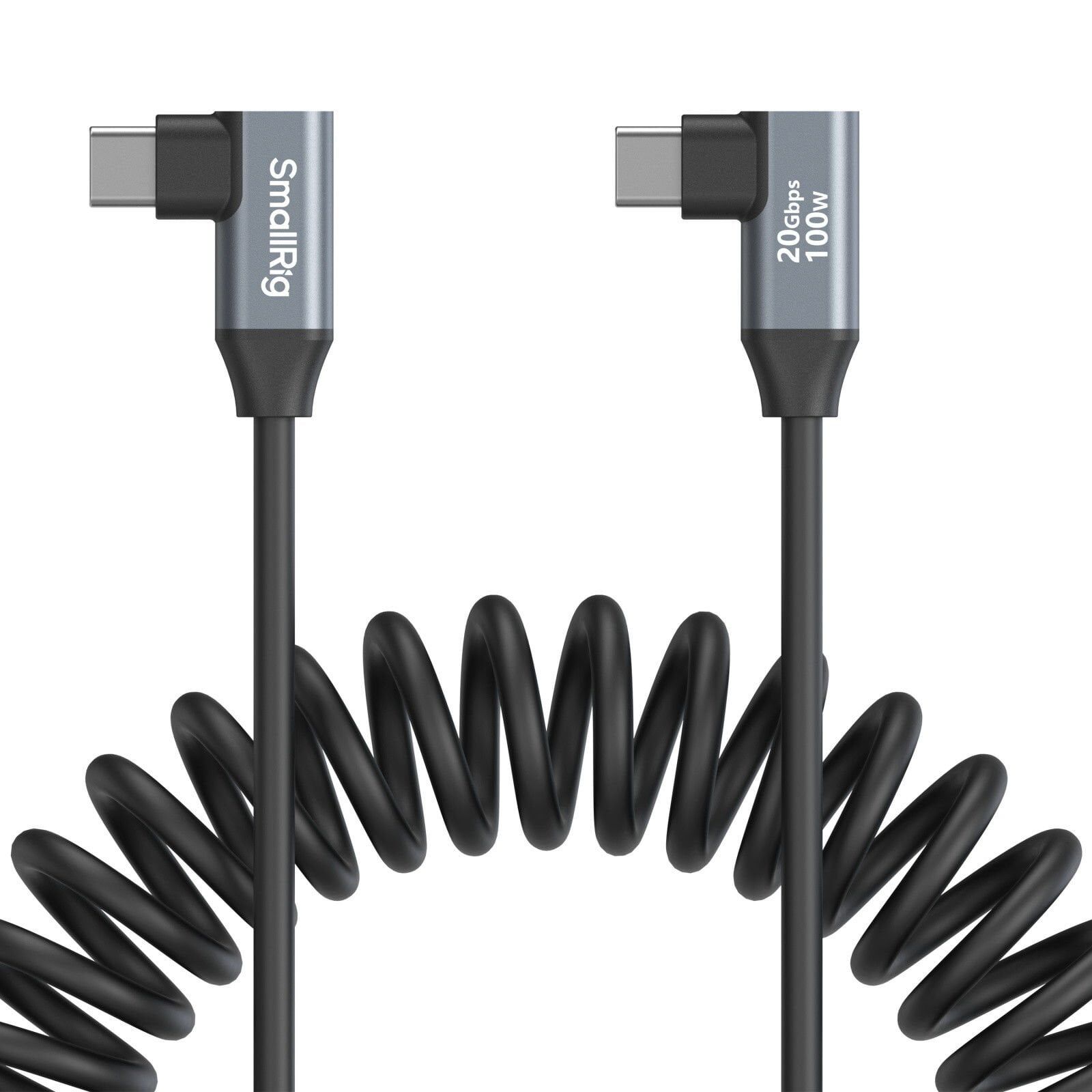 SmallRig 4793 USB-C (Açılı) - USB-C (Açılı) Sarmal Veri Kablosu