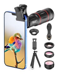 Apexel 18X Telefoto 4'ü 1 Arada Lens Kiti
