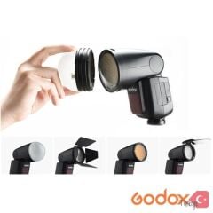 Godox V1 Nikon Uyumlu Tepe Flaş (Yuvarlak Kafa)