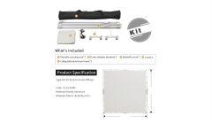 JINBEI HD-1.5x2.1m Çerçeve Butterfly  Difüzör Kit