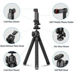 Apexel 360 Derece Dönebilen Ahtapot Tripod
