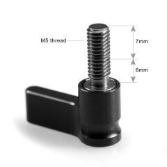 SmallRig M5 dişli siyah cırcırlı kelebek somun (13mm) 1566