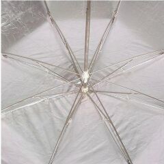 SYYD 130cm Derin Siyah/Gümüş Şemsiye