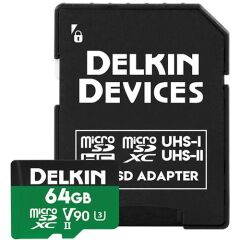 Delkin Devices 64GB Power UHS-II V90 microSDXC Hafıza Kartı