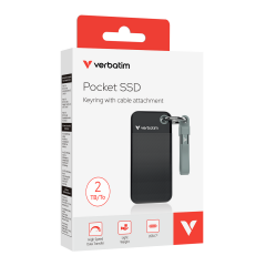 Verbatim 2 TB Pocket Mini Taşınabilir SSD Usb 3.2 - 1000MB/S-1000MB/S Siyah/ Gri Kablo Dahil(32194)