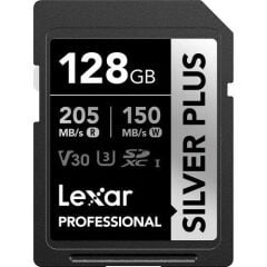 Lexar 128GB Professional Sılver Plus UHS-I SDXC V30 Hafıza Kartı