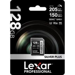 Lexar 128GB Professional Sılver Plus UHS-I SDXC V30 Hafıza Kartı