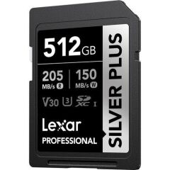 Lexar 512GB Professional Sılver Plus UHS-I SDXC V30 Hafıza Kartı