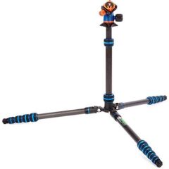 3 Legged Thing Punks Brian Travel Carbon Fiber Tripod ve Airhed Neo Ball Head (Mavi)