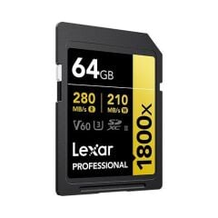 Lexar 64GB Professional 1800x UHS-II SDXC V60 Gold Hafıza Kartı