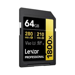Lexar 64GB Professional 1800x UHS-II SDXC V60 Gold Hafıza Kartı