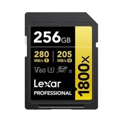 Lexar 256GB Professional 1800x UHS-II SDXC V60 Gold Hafıza Kartı