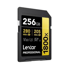 Lexar 256GB Professional 1800x UHS-II SDXC V60 Gold Hafıza Kartı