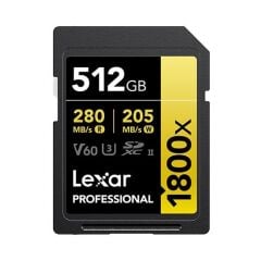 Lexar 512GB Professional 1800x UHS-II SDXC V60 Gold Hafıza Kartı