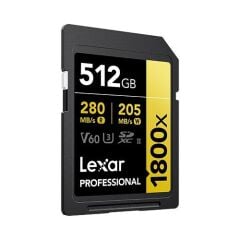 Lexar 512GB Professional 1800x UHS-II SDXC V60 Gold Hafıza Kartı