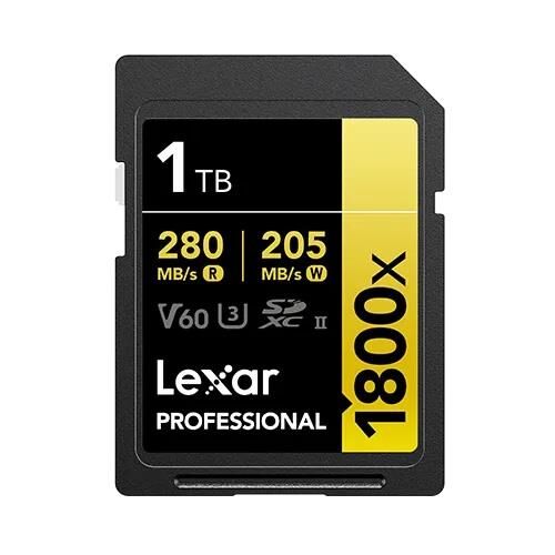 Lexar 1TB Professional 1800x UHS-II SDXC V60 Gold Hafıza Kartı