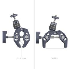 SmallRig 4102B Aksiyon Kameraları için 360° Küresel Başlık Montajlı  Süper Kelepçe
