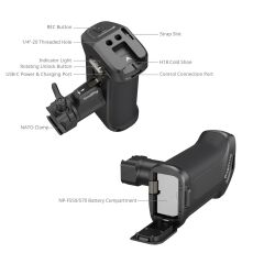 SmallRig 3893 Sony Aynasız Kameralar için REC ile  Döndürülebilir Yan Sap