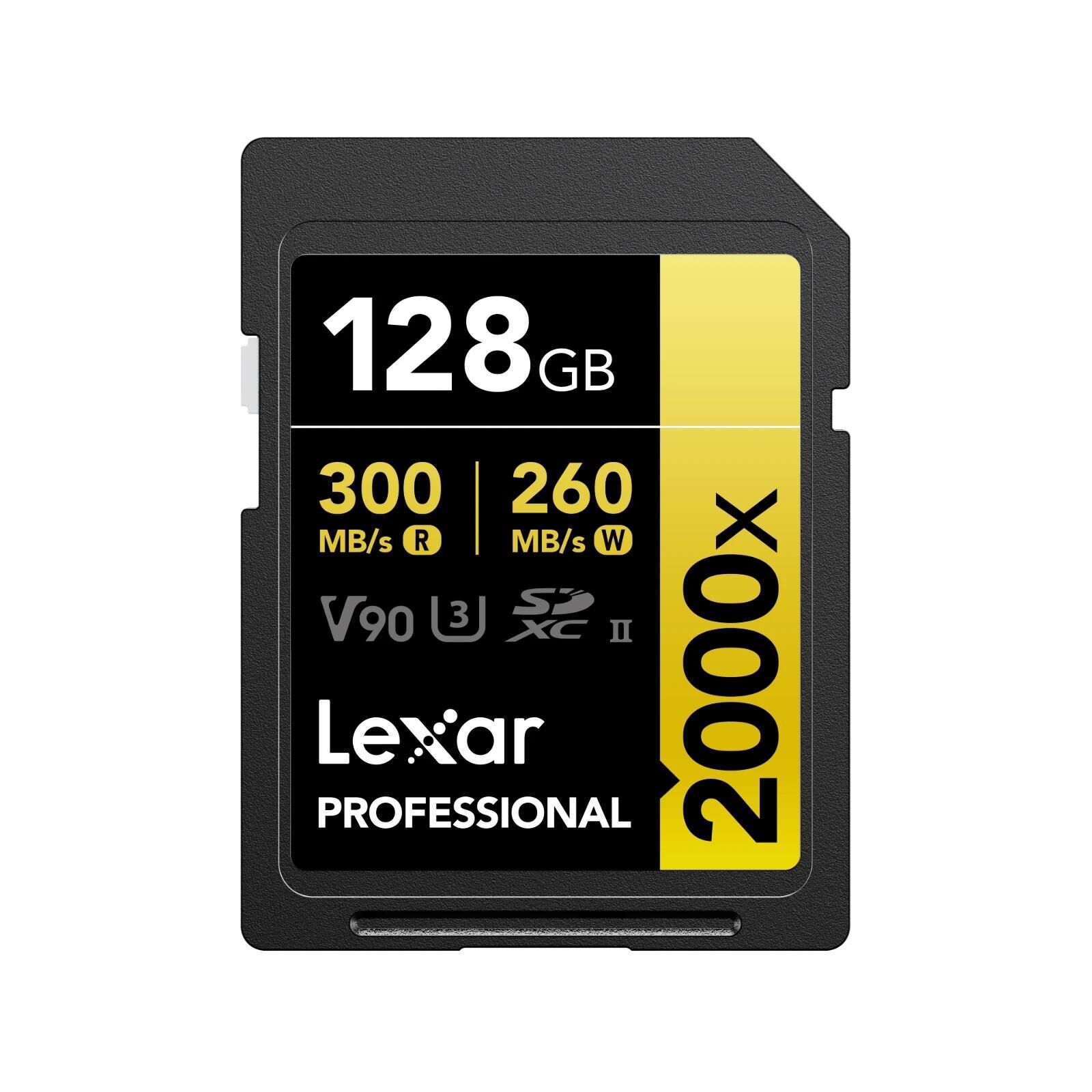 Lexar 128GB Professional 2000x SDXC V90 Gold Hafıza Kartı