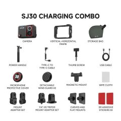 SJCAM SJ30  Aksiyon Kamerası 8K / 20 Şarj 6 Eksenli Combo Paket