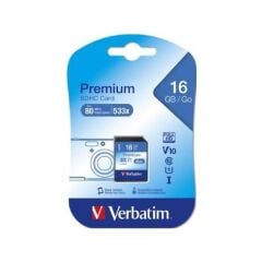 Verbatim 16GB 80MB/S Premium U1 SDHC Hafıza Kartı