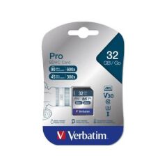Verbatim 32GB SDHC Pro U3 Hafıza Kartı