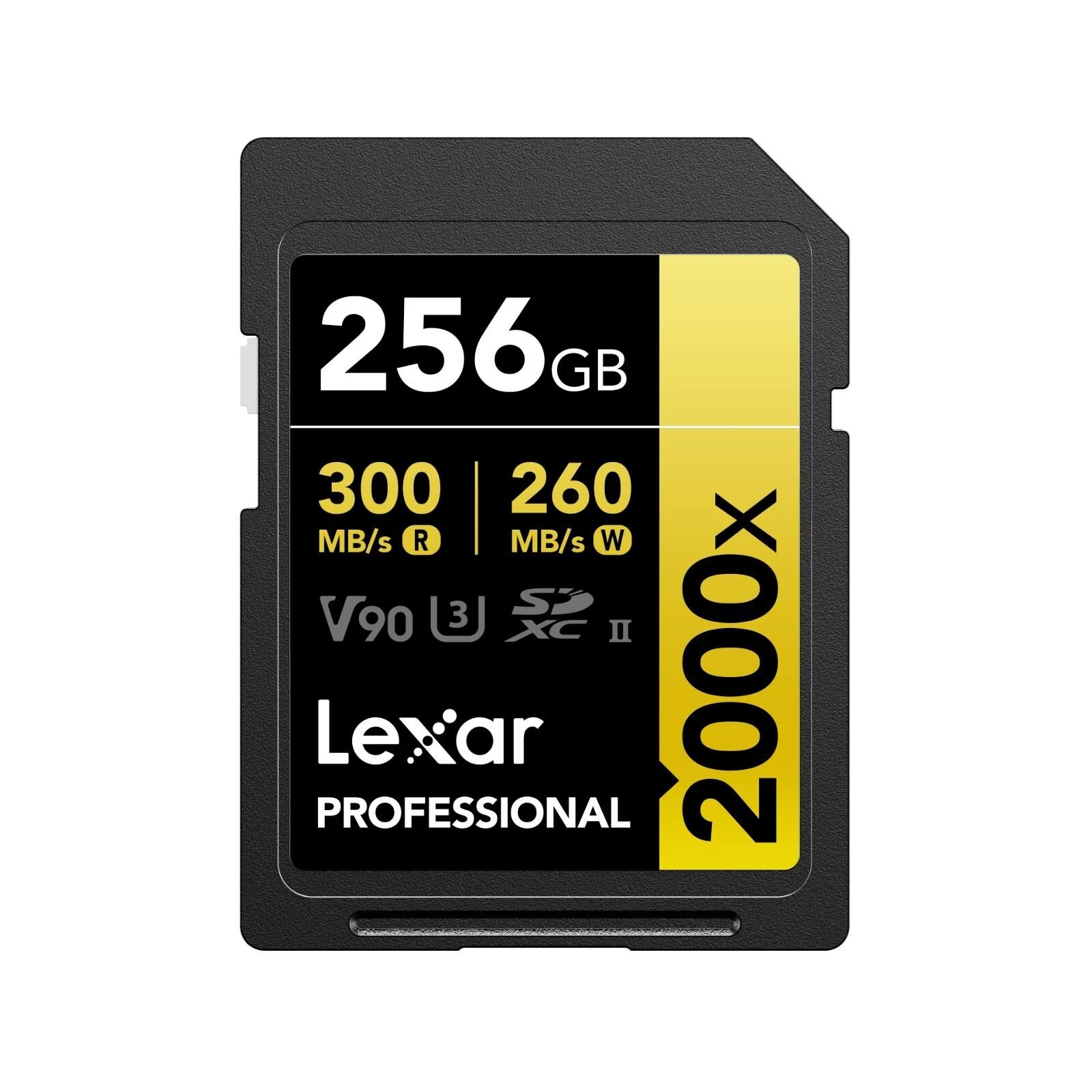 Lexar 256GB Professional 2000x SDXC V90 Gold Hafıza Kartı