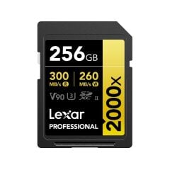 Lexar 256GB Professional 2000x SDXC V90 Gold Hafıza Kartı