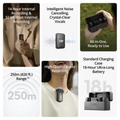 DJI Mic 2 İki Kişilik (Kablosuz Mikrofon)