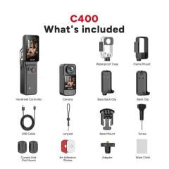 SJCAM C400 Aksiyon Kamerası 4K 3'ü 1 Arada El Tipi Vlog
