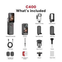 SJCAM C400 Aksiyon Kamerası 4K 3'ü 1 Arada El Tipi Vlog