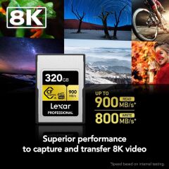 Lexar 320GB Professional CFexpress Type A Gold Serisi Hafıza Kartı