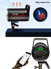 JINBEI LX-100 COB LED 5500K Bebek&Çocuk Çekim Seti(EkoPaket)