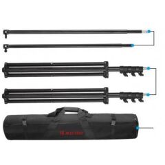 Greenbox Yeşil Fon Perdesi 2mx3m ve JINBEI Fon Asma Standı 3mx3mTaşıma çantası ile Kit