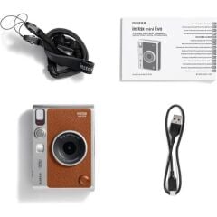FUJIFILM Instax Mini Evo Hybrid (Brown) Fotoğraf Makinesi