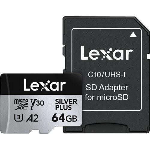 Lexar 64GB Professional Micro SD V30 Sılver Plus Hafıza Kartı