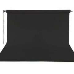 Weifeng 270cm x 580cm Kumaş Taşınabilir Sonsuz Siyah Fon Perdesi Seti
