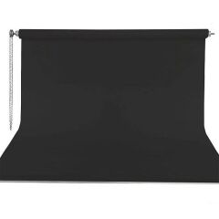Weifeng 270cm x 580cm Kumaş Taşınabilir Sonsuz Siyah Fon Perdesi Seti