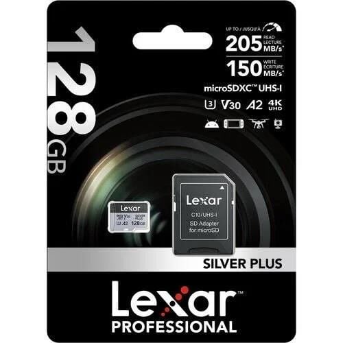 Lexar 128GB Professional Micro SD V30 Sılver Plus Hafıza Kartı