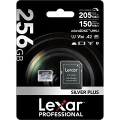 Lexar 256GB Professional Micro SD V30 Sılver Plus Hafıza Kartı