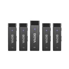 Boya BY-W4 Ultra Kompakt Dört Kanallı Kablosuz Mikrofon Sistemi