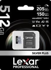 Lexar 512GB Professional Micro SD V30 Sılver Plus Hafıza Kartı