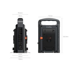 SmallRig 4450 Çift Kanallı V Montajlı Pil Şarj Cihazı