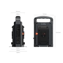SmallRig 4450 Çift Kanallı V Montajlı Pil Şarj Cihazı