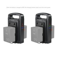 SmallRig 4450 Çift Kanallı V Montajlı Pil Şarj Cihazı