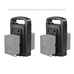 SmallRig 4450 Çift Kanallı V Montajlı Pil Şarj Cihazı