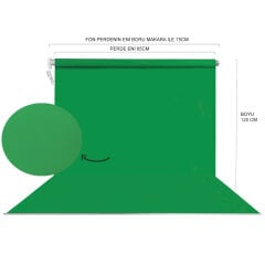 HS STÜDYO TEKNİK 65X120CM YEŞİL FON PERDESİ SETİ