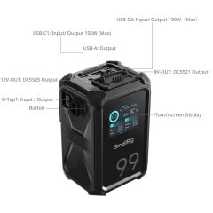 SmallRig 4984 X99 X-Touch Smart Üçlü Korumalı 1,5 m  Düşmeye Dayanıklı IP54 Su Geçirmez / Toz Geçirmez) V-Mount Batarya