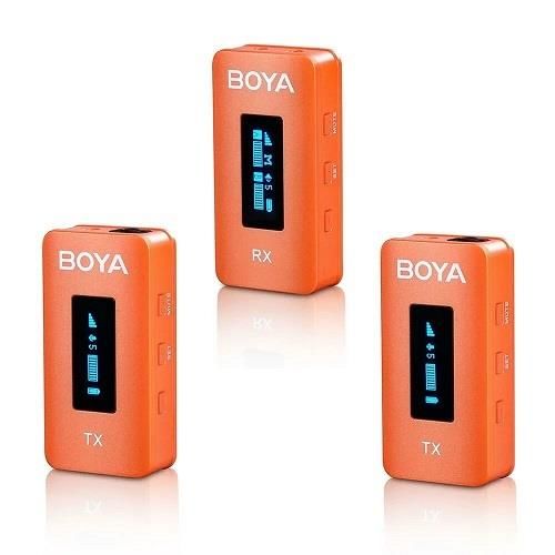 Boya BY-XM6-K2O Kablosuz İkili Yaka Mikrofonu (Turuncu)
